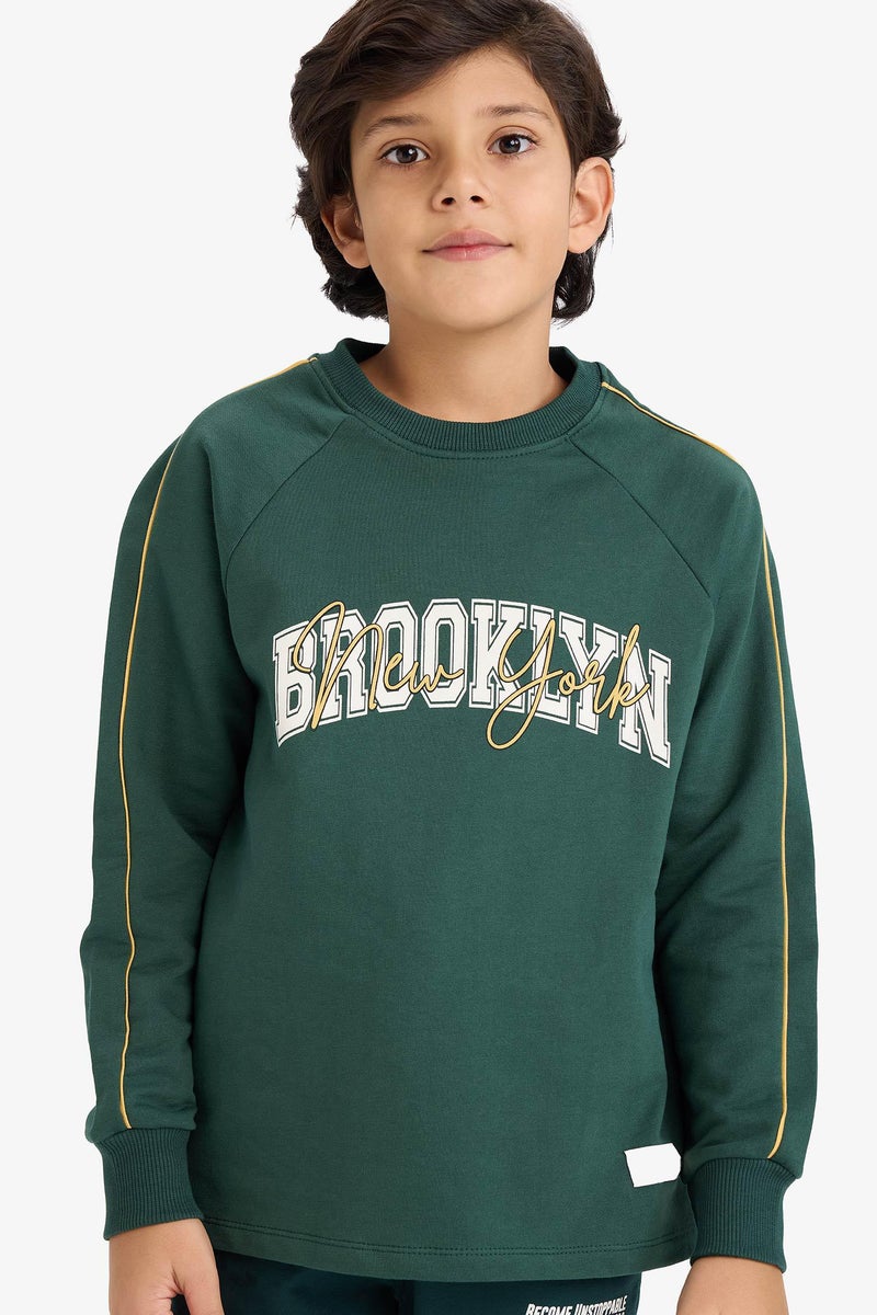 ديفاكتو تيشيرت اولادي كم طويل قماش خفيف اوفر سايز - Image 3